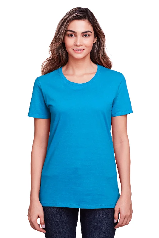 Fruit Of The Loom Womens Iconic Short Sleeve Crewneck T-Shirt - Pacific Blue