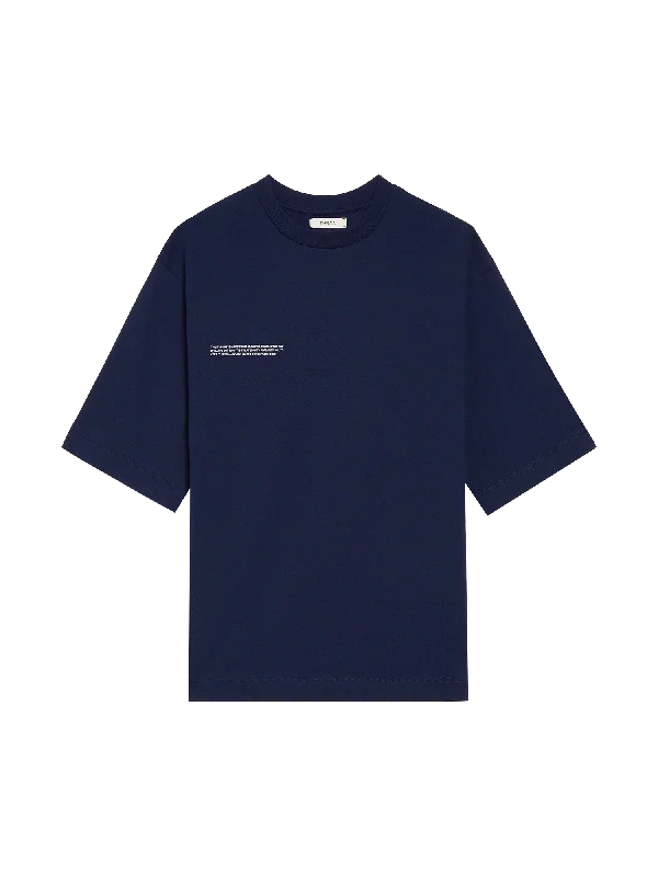 Womens Relaxed Fit Cotton T-shirt with C-FIBER™—navy blue