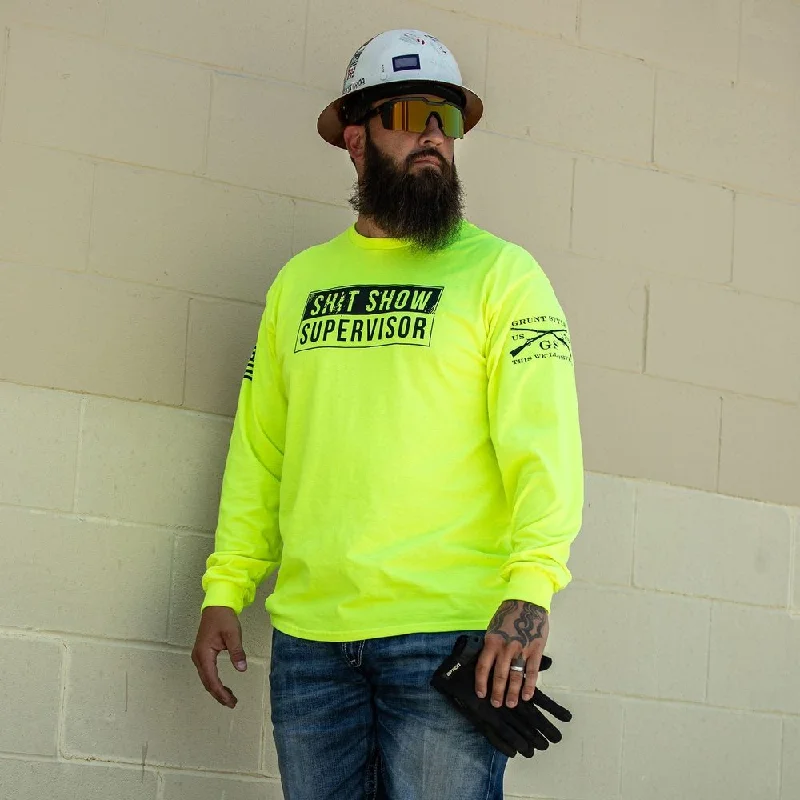 Sh*t Show Supervisor Long Sleeve - Safety Green