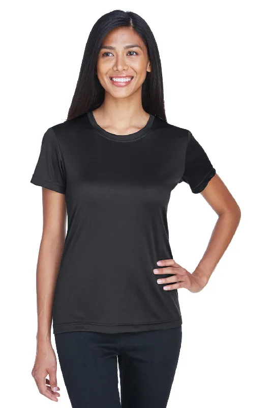 UltraClub Womens Cool & Dry Performance Moisture Wicking Short Sleeve Crewneck T-Shirt - Black