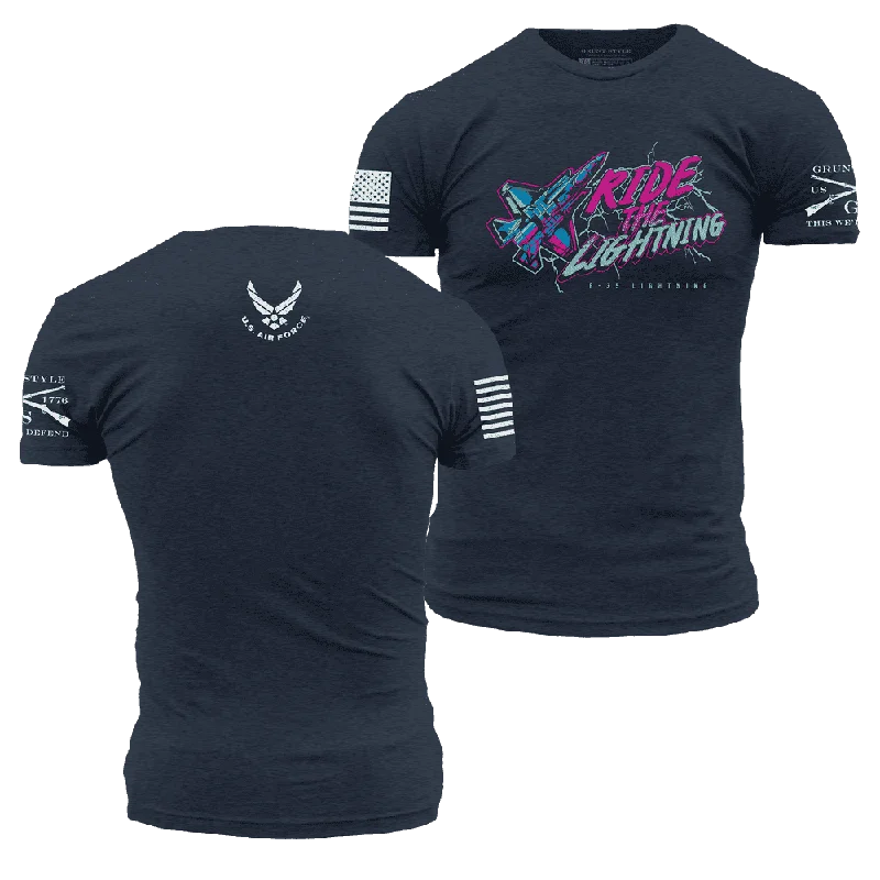 USAF - Ride The Lightning T-Shirt - Midnight Navy