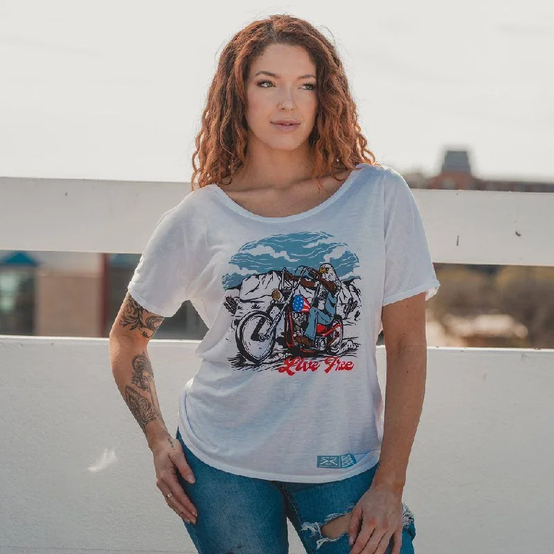 Women's Live Free Slouchy T-Shirt - White