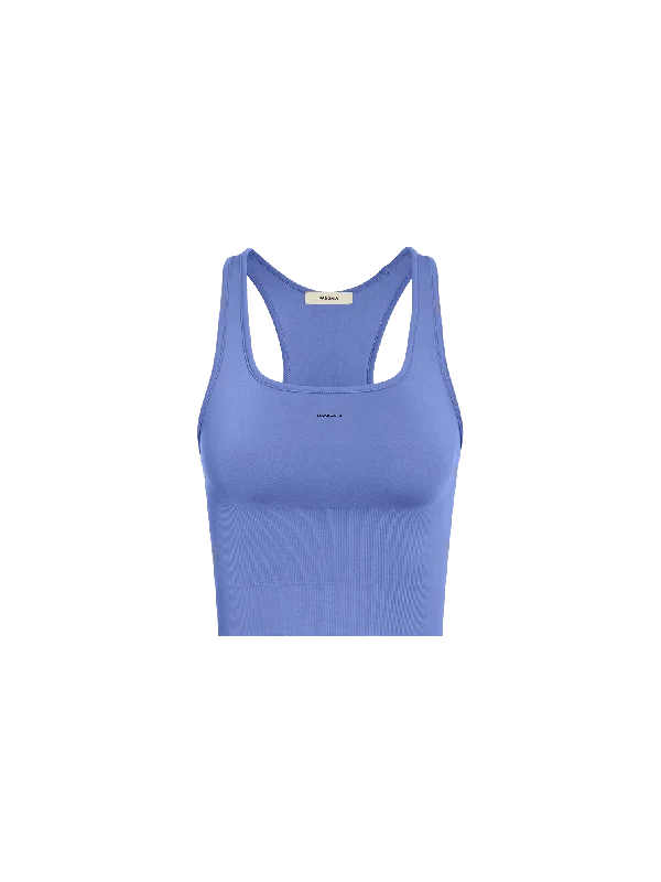 Women's Plant-Stretch Compressive Ribbed Tank Top—Iris Purple