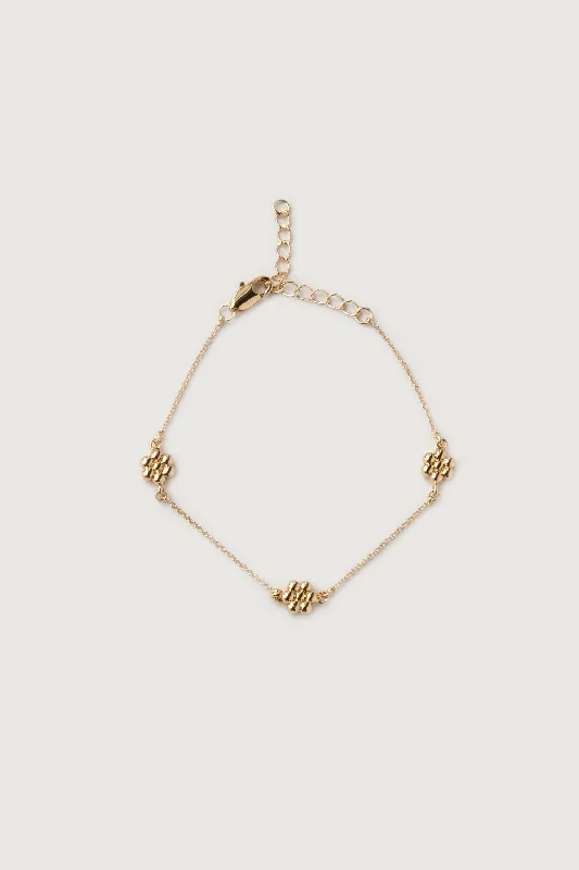 FLOWER ROLO CHAIN BRACELET