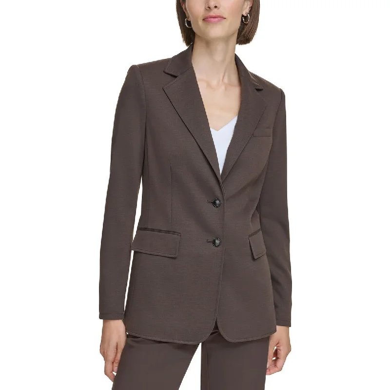 Calvin Klein Womens Knit Two-Button Blazer