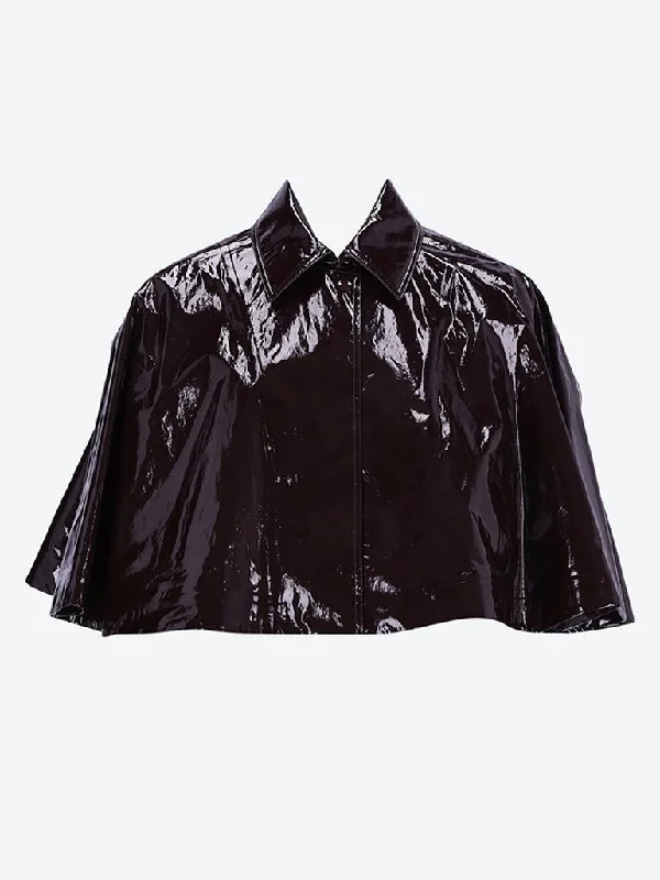 Lacquered coatDown Jackets