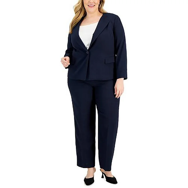 Le Suit Womens Plus Business Work Wear One-Button Blazer