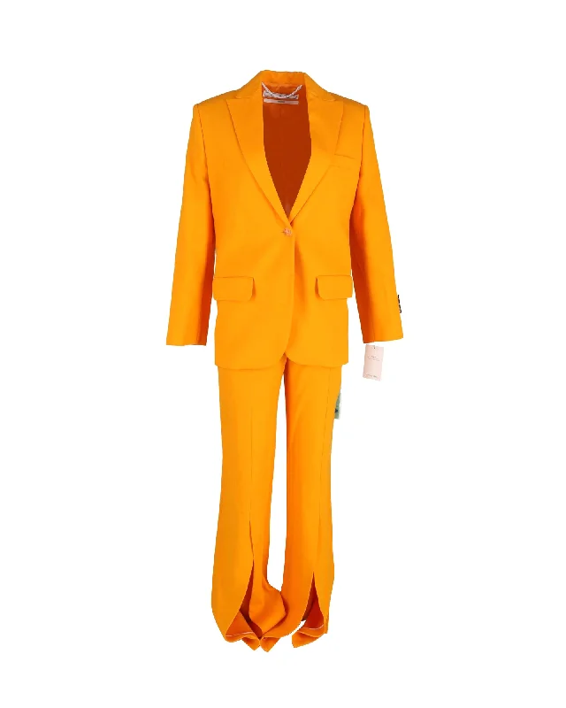 Off-White Suit Set in Orange Viscose