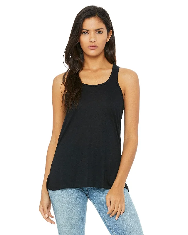 Bella+Canvas Ladies Flowy Racerback Tank | Black