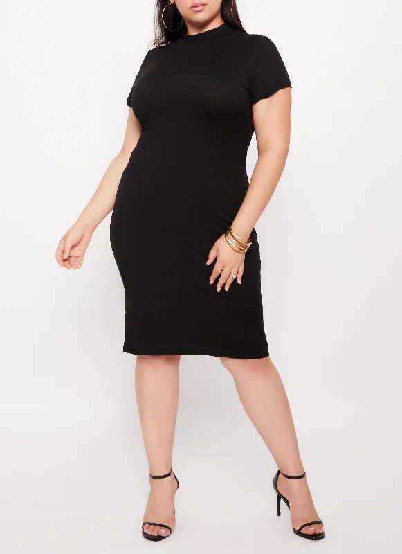 Plus Size Midi T Shirt Dress