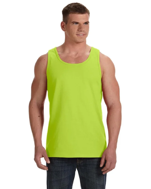 Fruit of the Loom 100% Heavy Cotton HD Tank | Safety Green