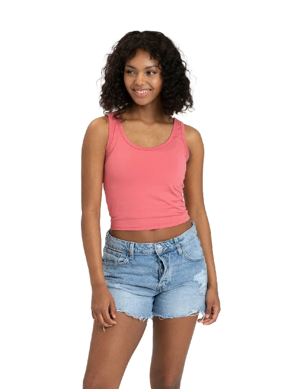 Mirabel Luxe Jersey Fitted Crop Tank