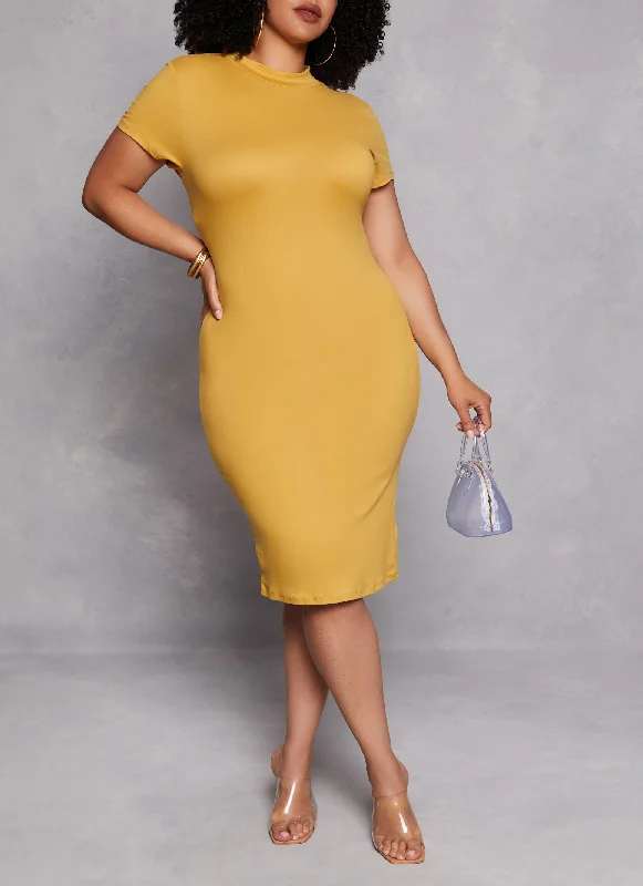 Plus Size Midi T Shirt Dress