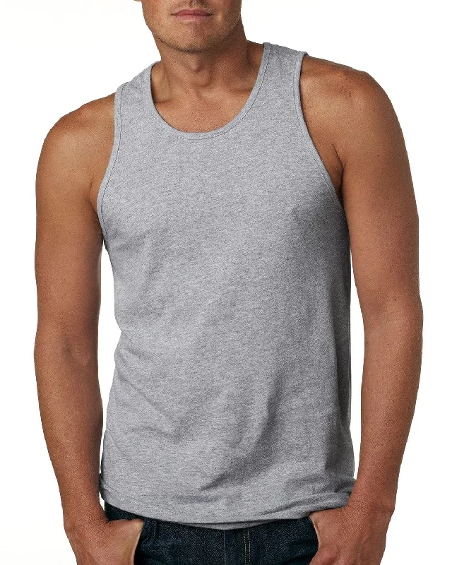 Next Level Mens Cotton Tank | Heather Gray