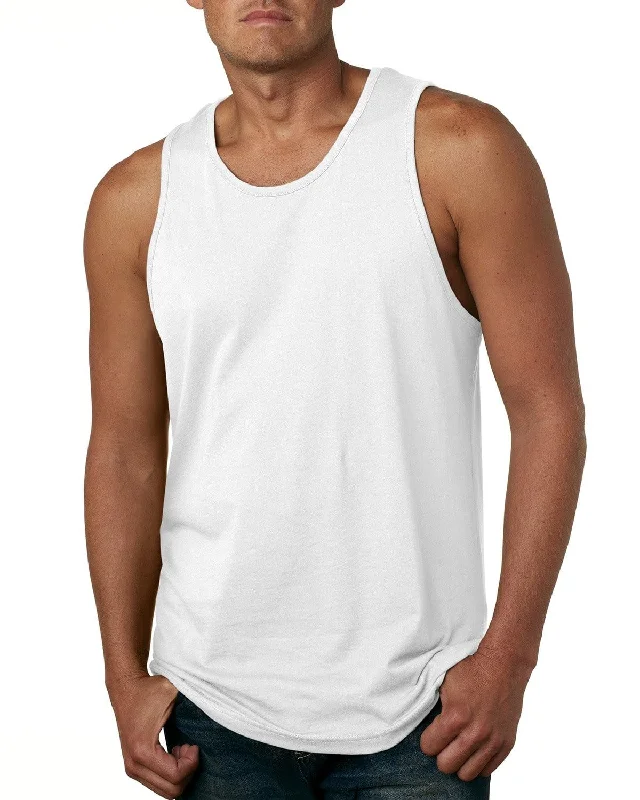 Next Level Mens Cotton Tank | White