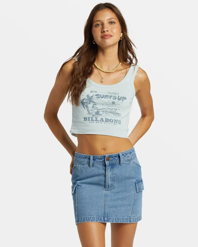 Surfs Up Cropped Tank Top