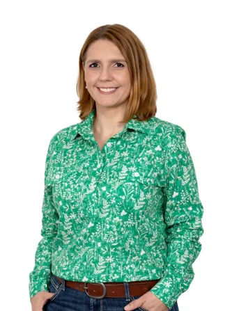 WWLS2268 Just Country Women's Georgie Green Fern LS Shirt