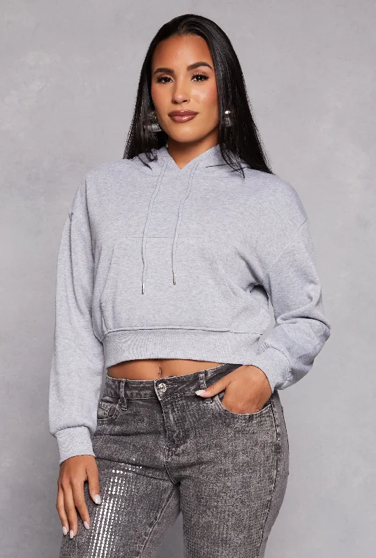 Pullover Cropped Hoodie