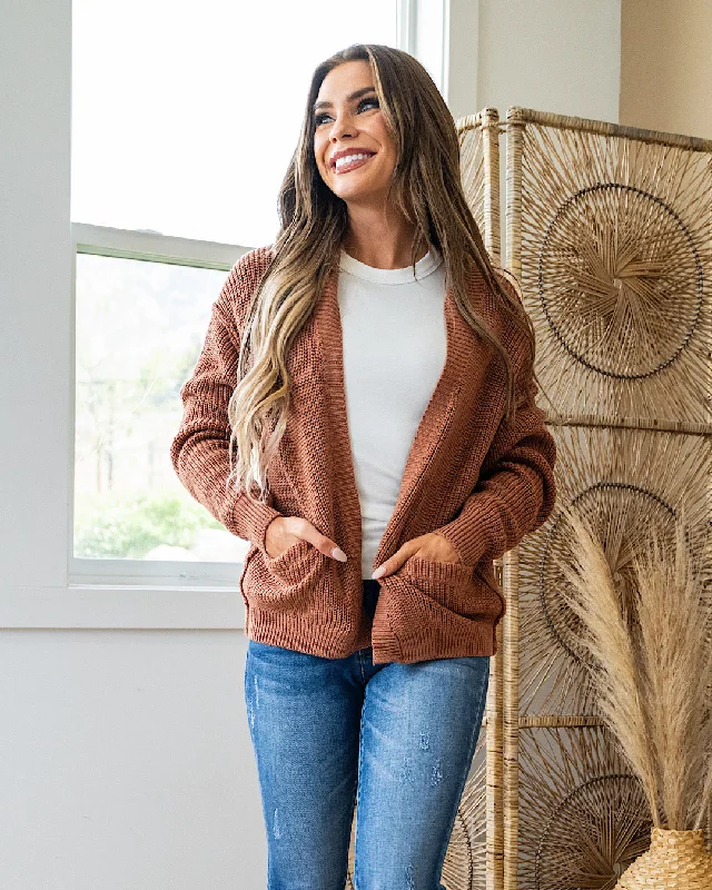 NEW! Charlie Chunky Knit Cardigan - Persimmon