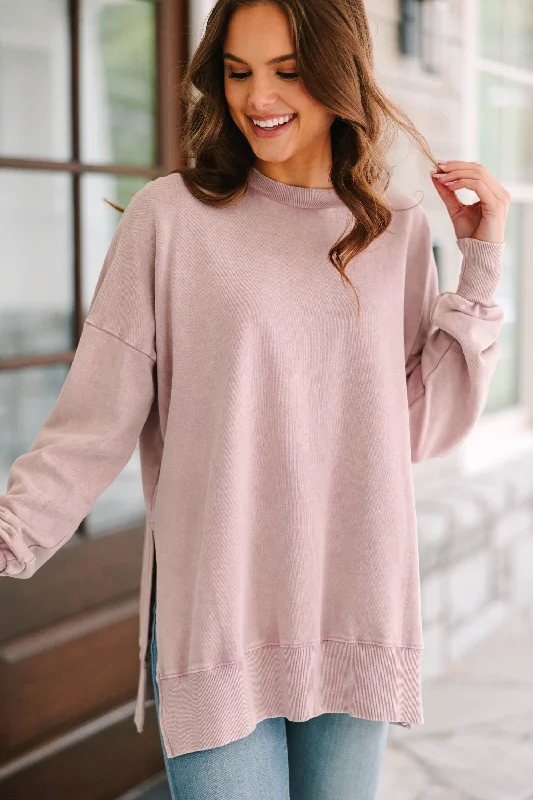 The Slouchy Mauve Pink Pullover