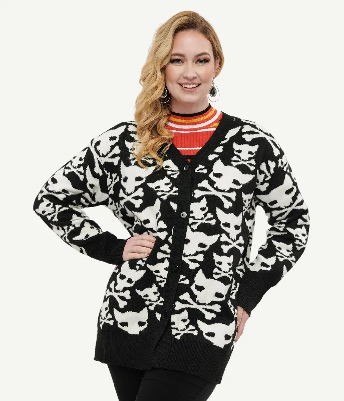 Black & White Hell Kitten Chunky Cardigan