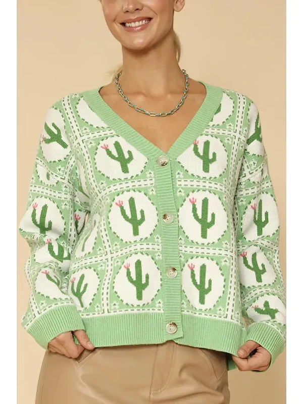 Cactus Tile Cardigan