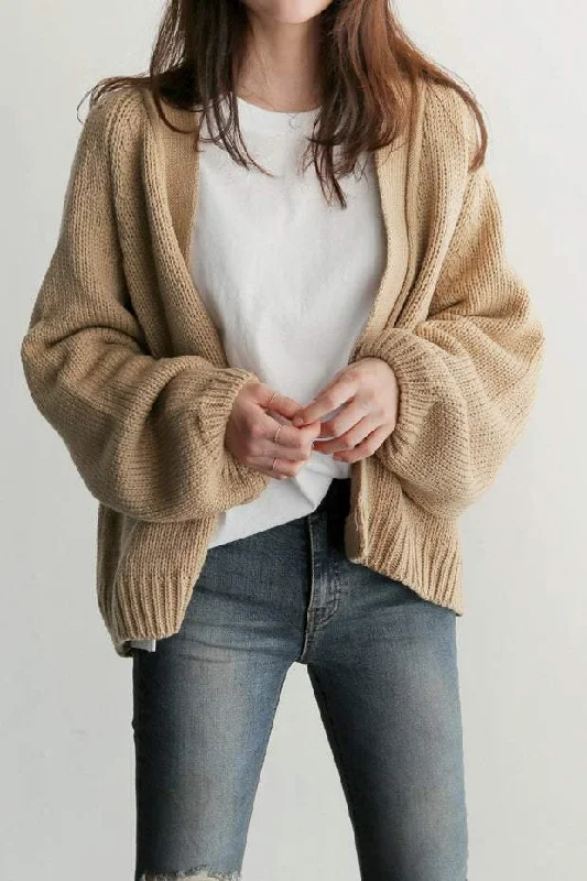 Volume Raglan Open Cardigan - 3 Colors Available