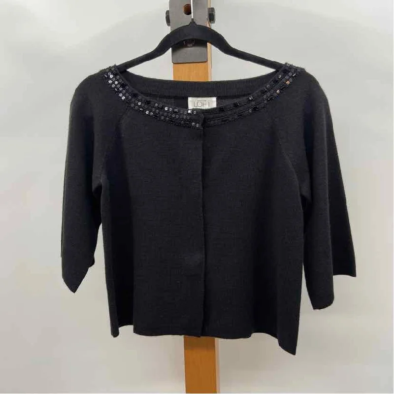 Loft Women's Size S Black Solid Cardigan