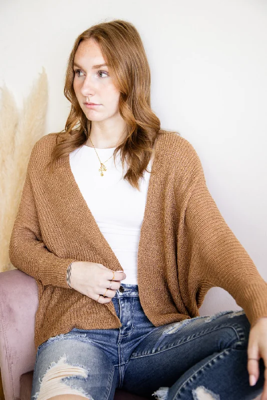 Shaker Stitch Cardigan for Women in Camel | 61865-CAM