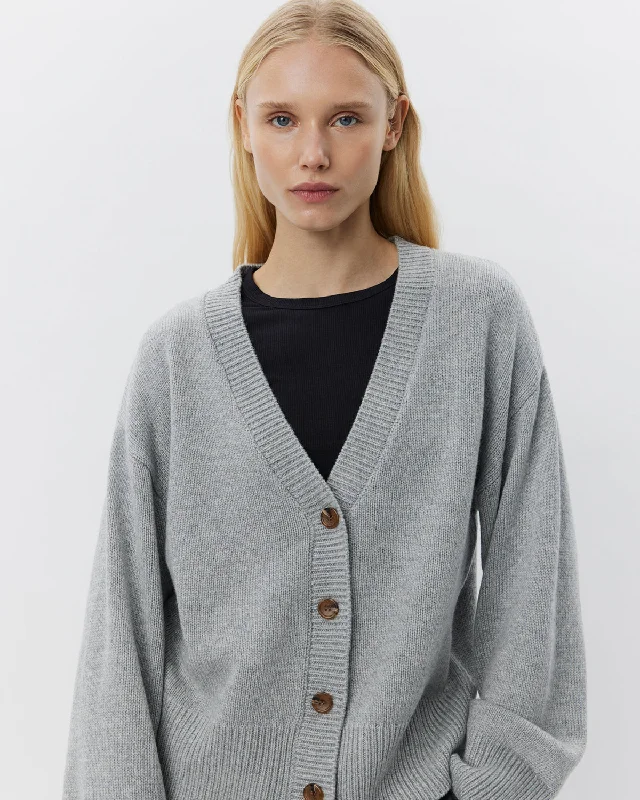 LEVASW CARDIGAN - Grey mel